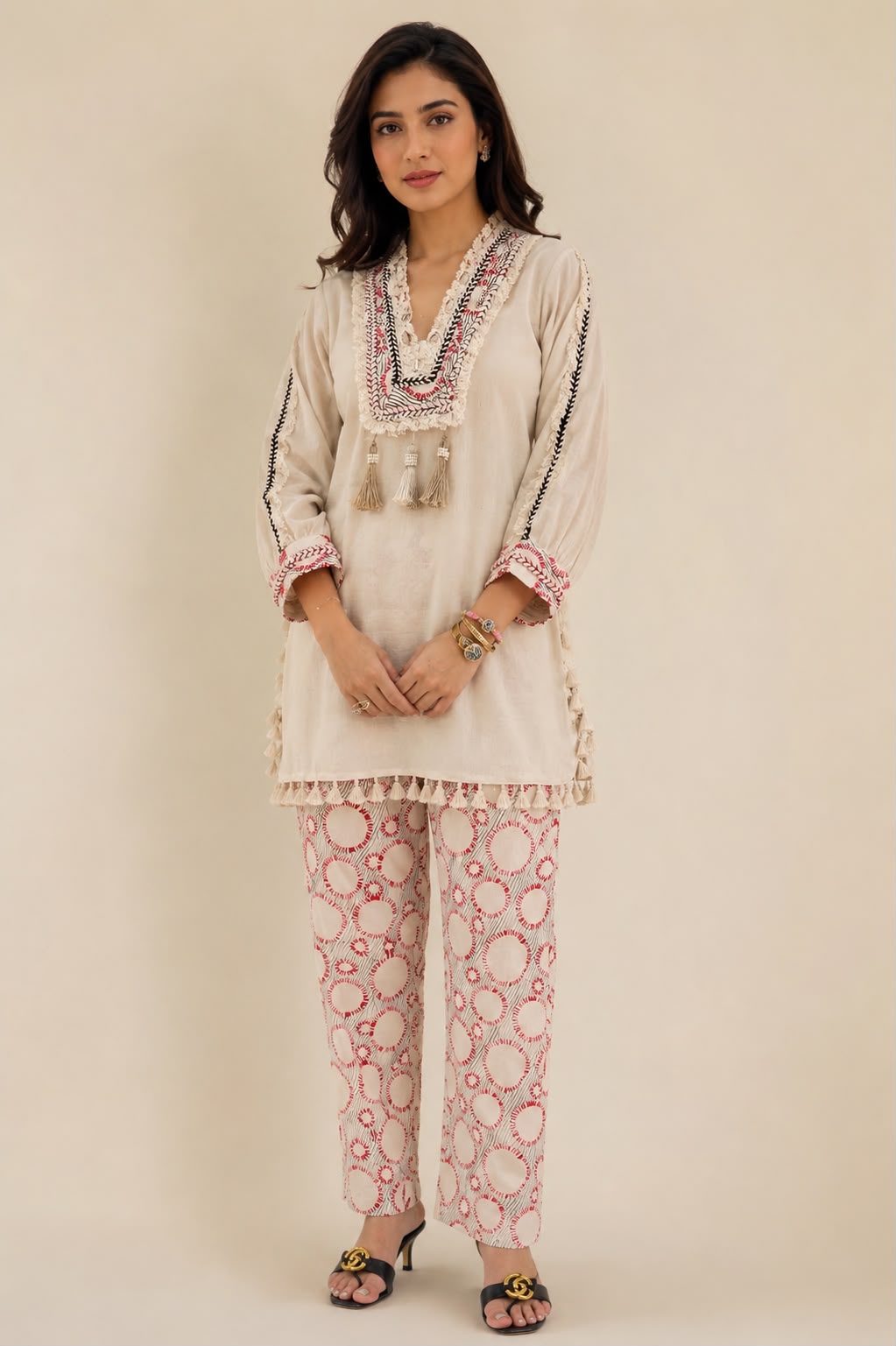 Linen Tassel Co-ord Set