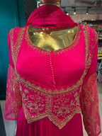 Rani Pink Embroidered Gown Set