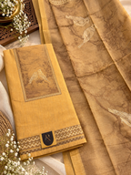 Mustard Gold Bird Motif Suit Set