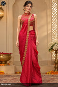 Red shimmer Saree
