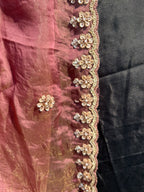 Dusty Peach Floral Embroidered Suit Set