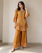 Mustard Embroidered Co-Ord Set
