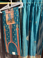 Teal Blue Embroidered Suit Set