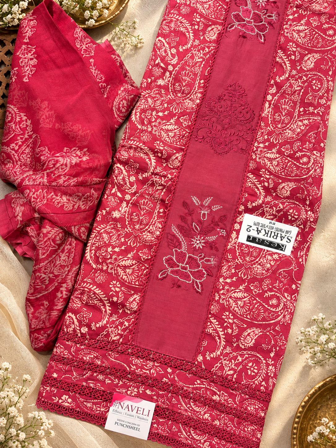Ruby Rose Paisley Embroidered Suit Set