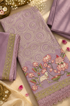 Mauve Garden Embroidered Suit Set