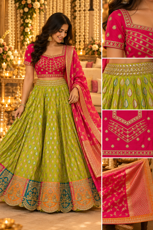 Aarohi Banarasi Lehenga Set