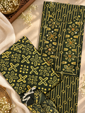 Olive Aura Printed Suit Set