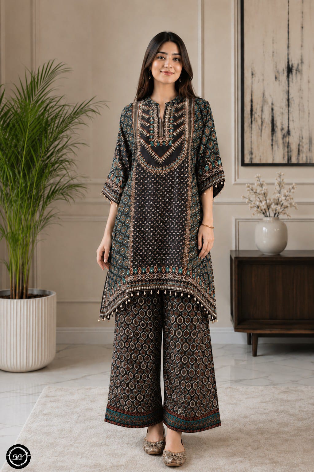 Black Teal Coordset