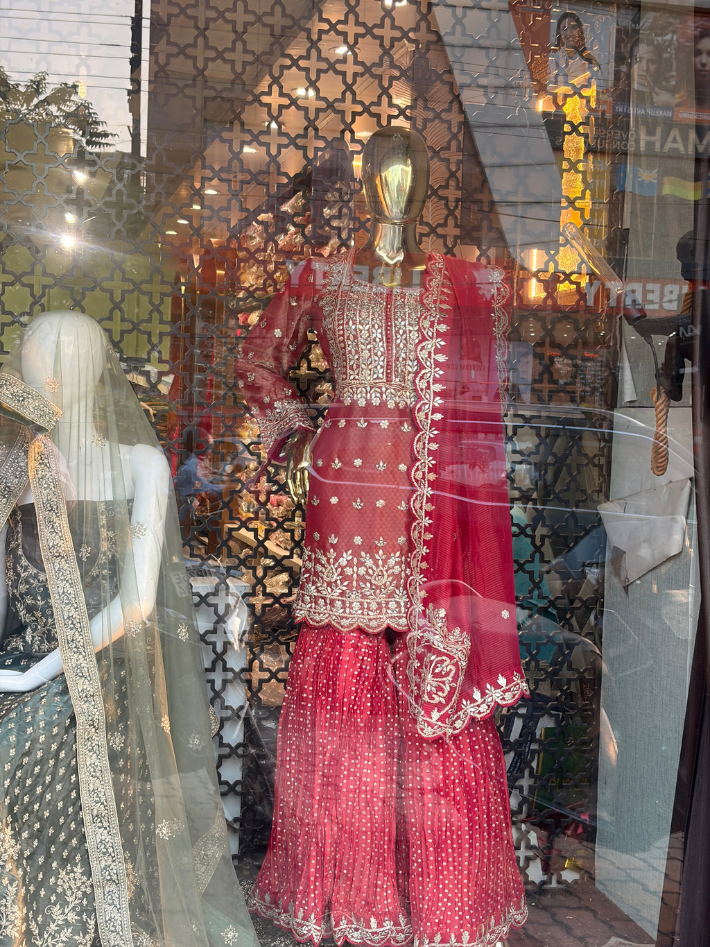 Cherry Red Sharara Suit