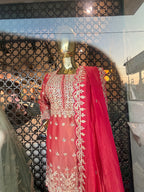 Cherry Red Sharara Suit