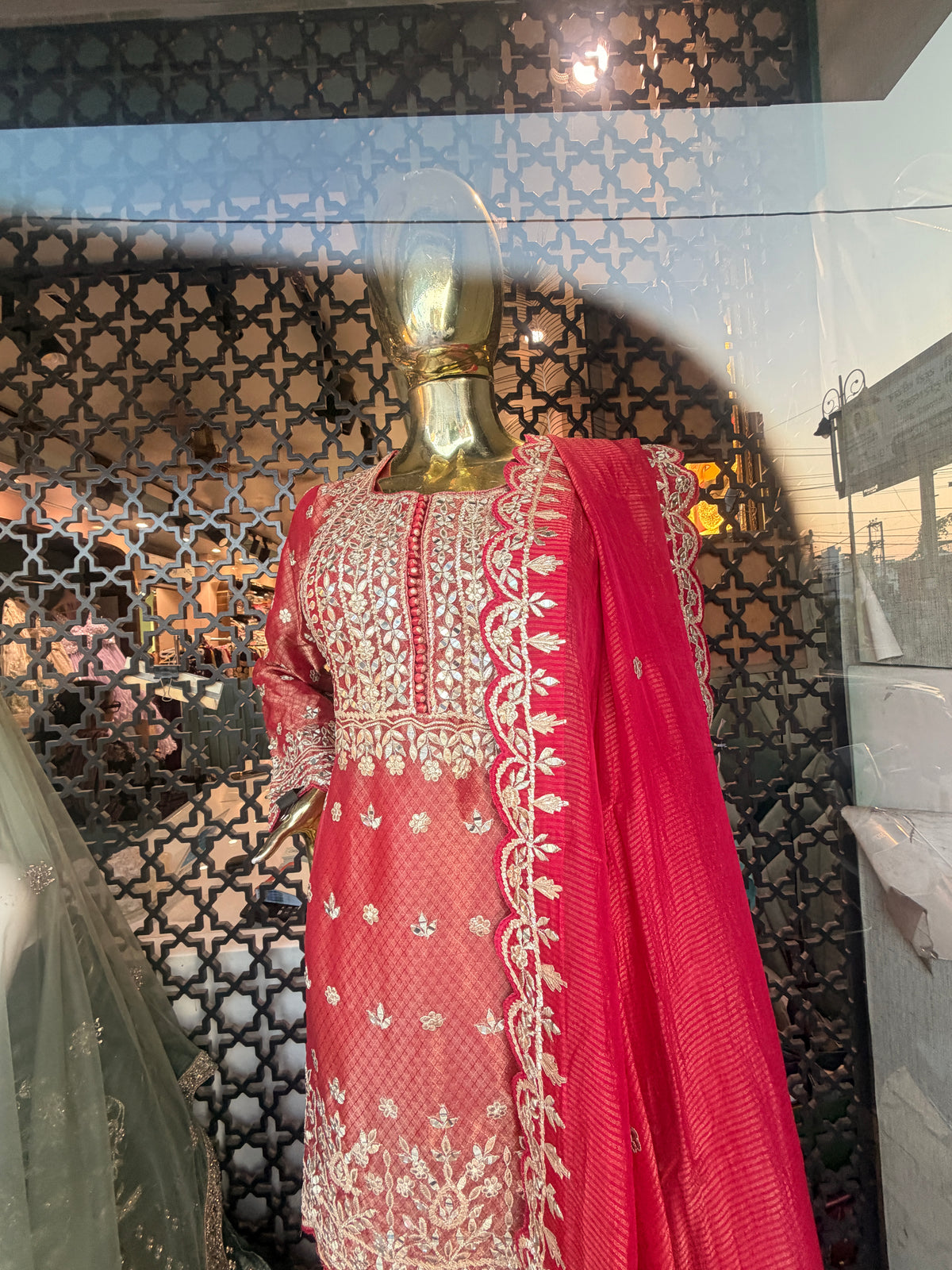 Cherry Red Sharara Suit