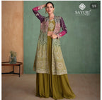 Zariya – Multicolour Embroidered Jacket Set