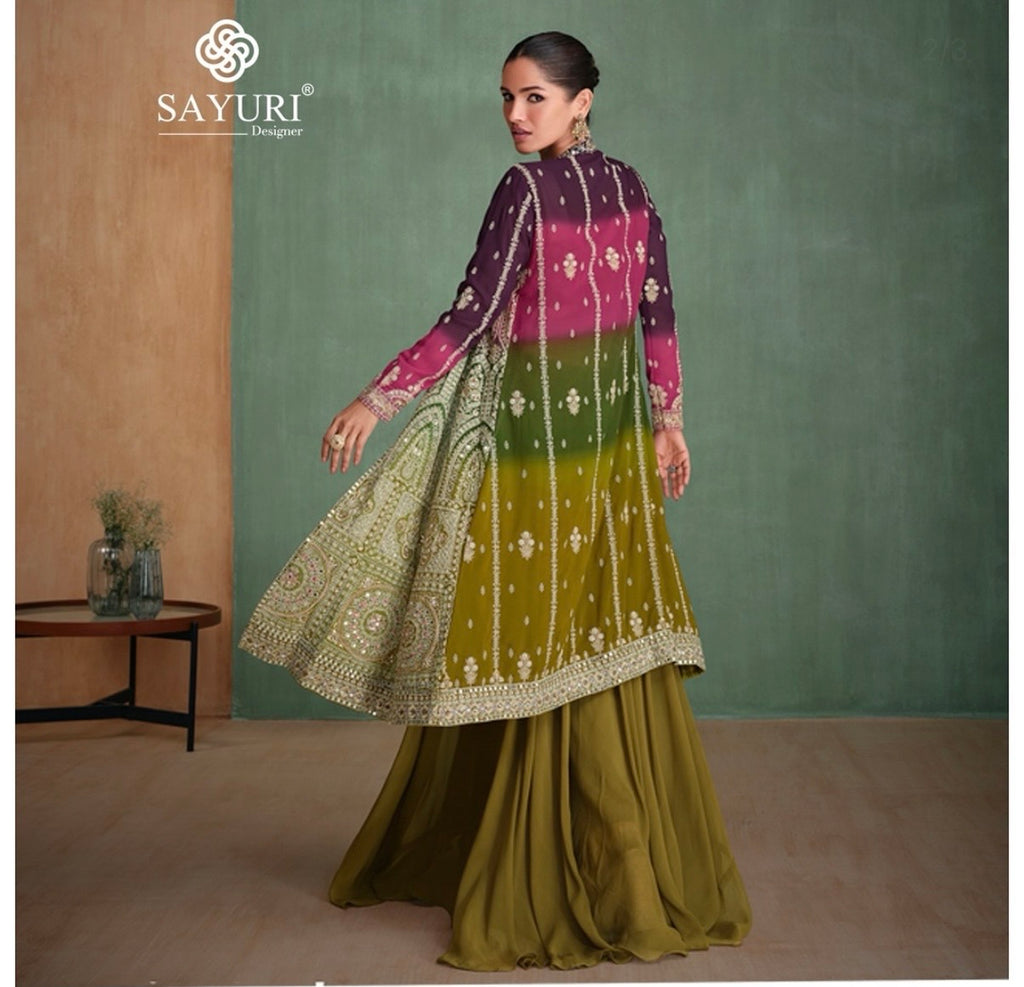 Zariya – Multicolour Embroidered Jacket Set