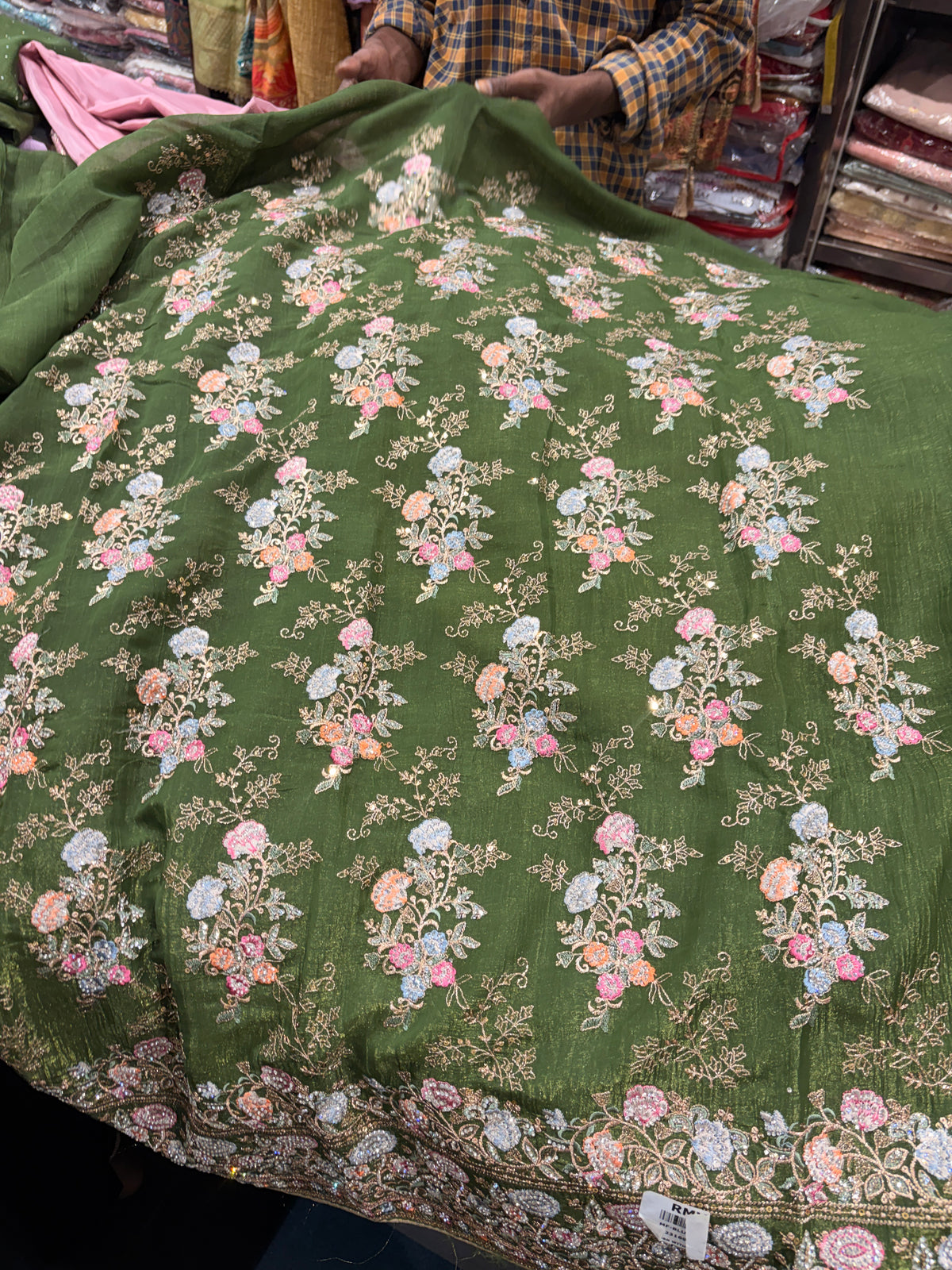 Olive Garden Floral Embroidered Suit Set