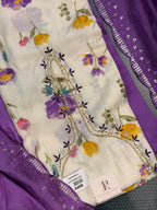 Lavender Floral Printed Suit Set