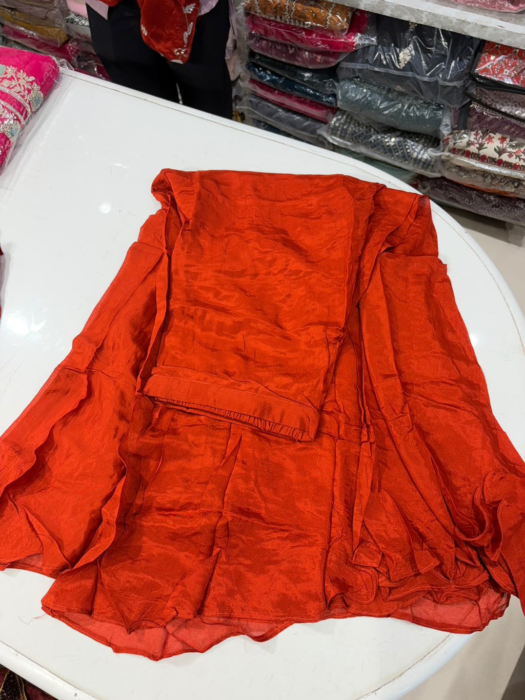 Kanya Chinon Palazzo Suit Set with Dupatta