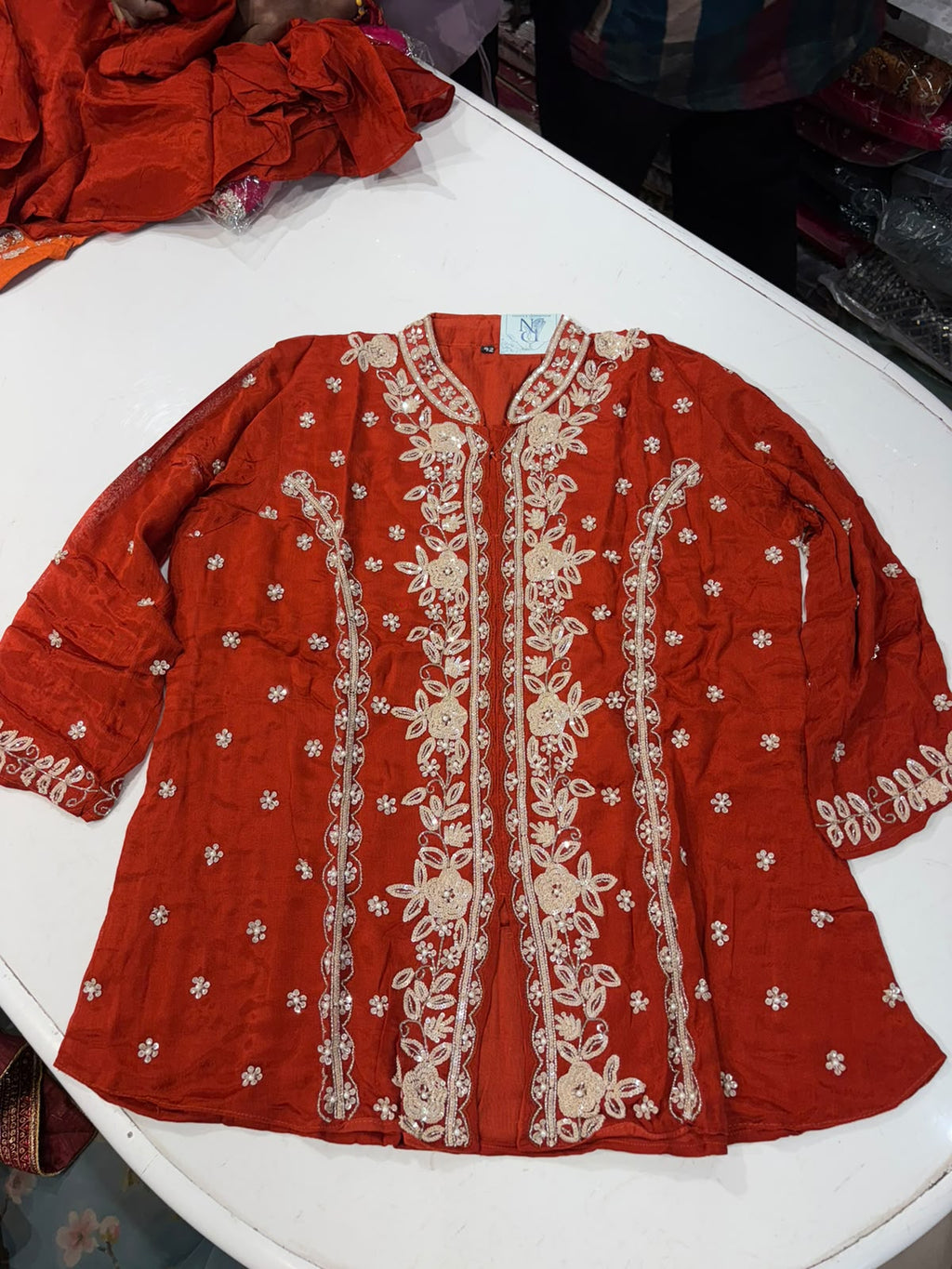 Kanya Chinon Palazzo Suit Set with Dupatta