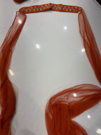 Mishri Red & Rust Chinon Indo-Fusion Set