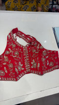 Mishri Red & Rust Chinon Indo-Fusion Set