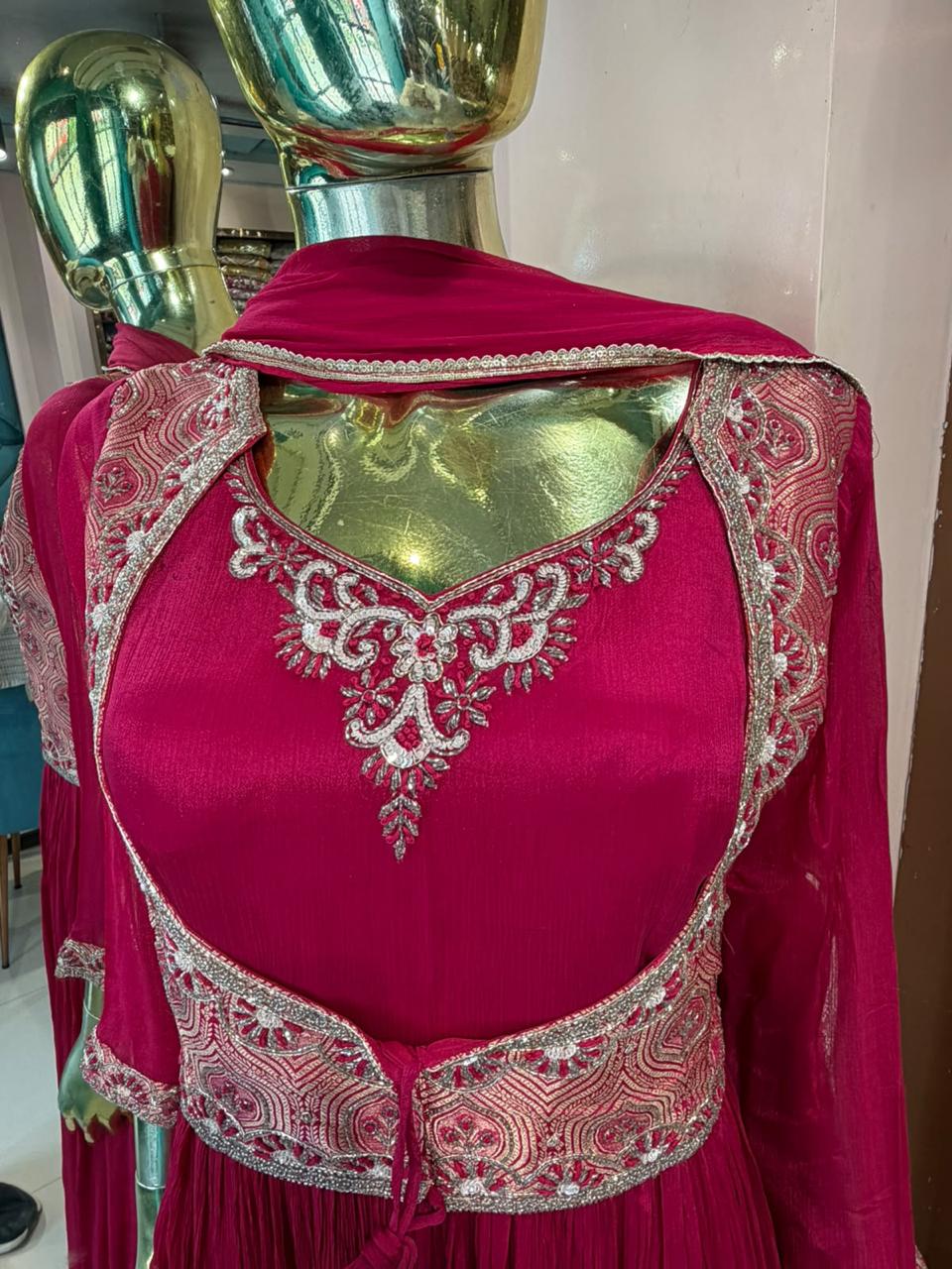 Kashvi Chinon Gown with Dupatta