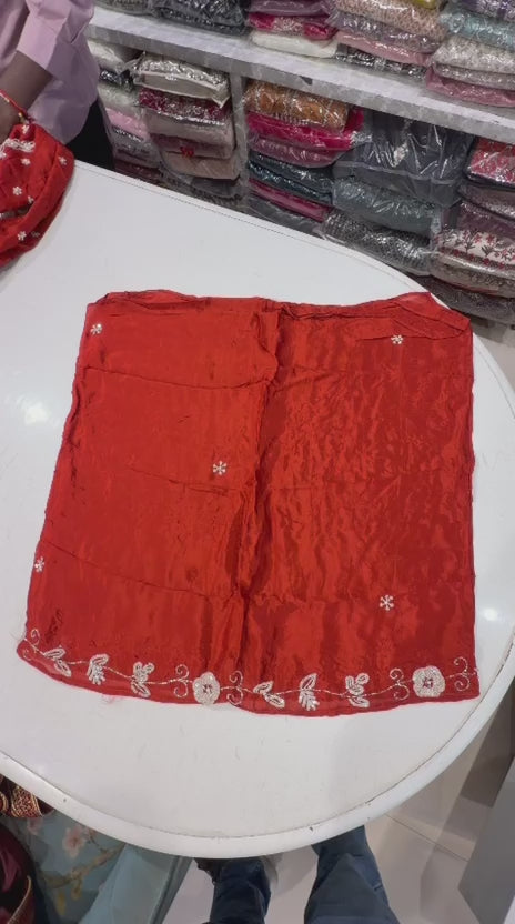Kanya Chinon Palazzo Suit Set with Dupatta