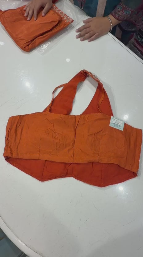 Mishri Red & Rust Chinon Indo-Fusion Set